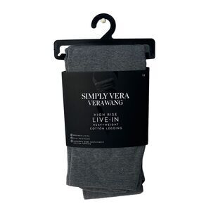 SIMPLY VERA VERA WANG 1X Heather Gray Cozy Heavyweight Leggings